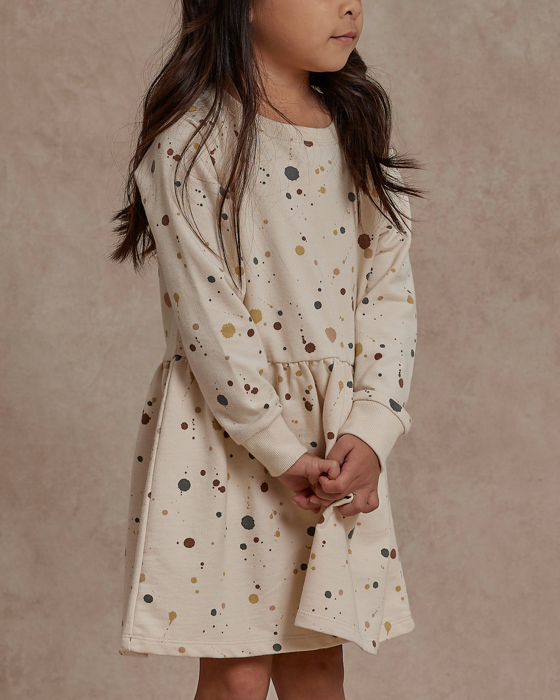Rylee and Cru Long Sleeve Raglan Dress || Splatter