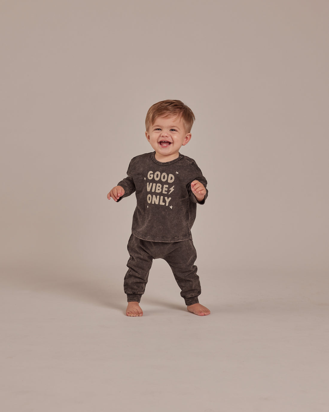 Rylee and Cru Long Sleeve Tee + Pant Set || Good Vibes