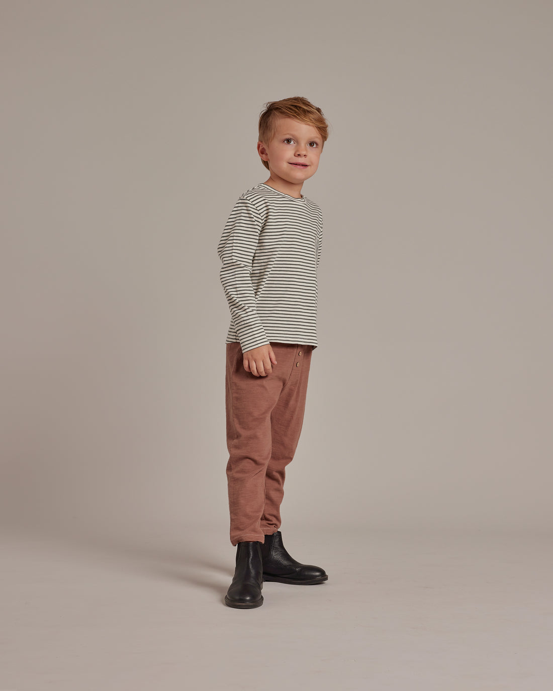 Rylee and Cru Long Sleeve Skater Tee || Marine Stripe