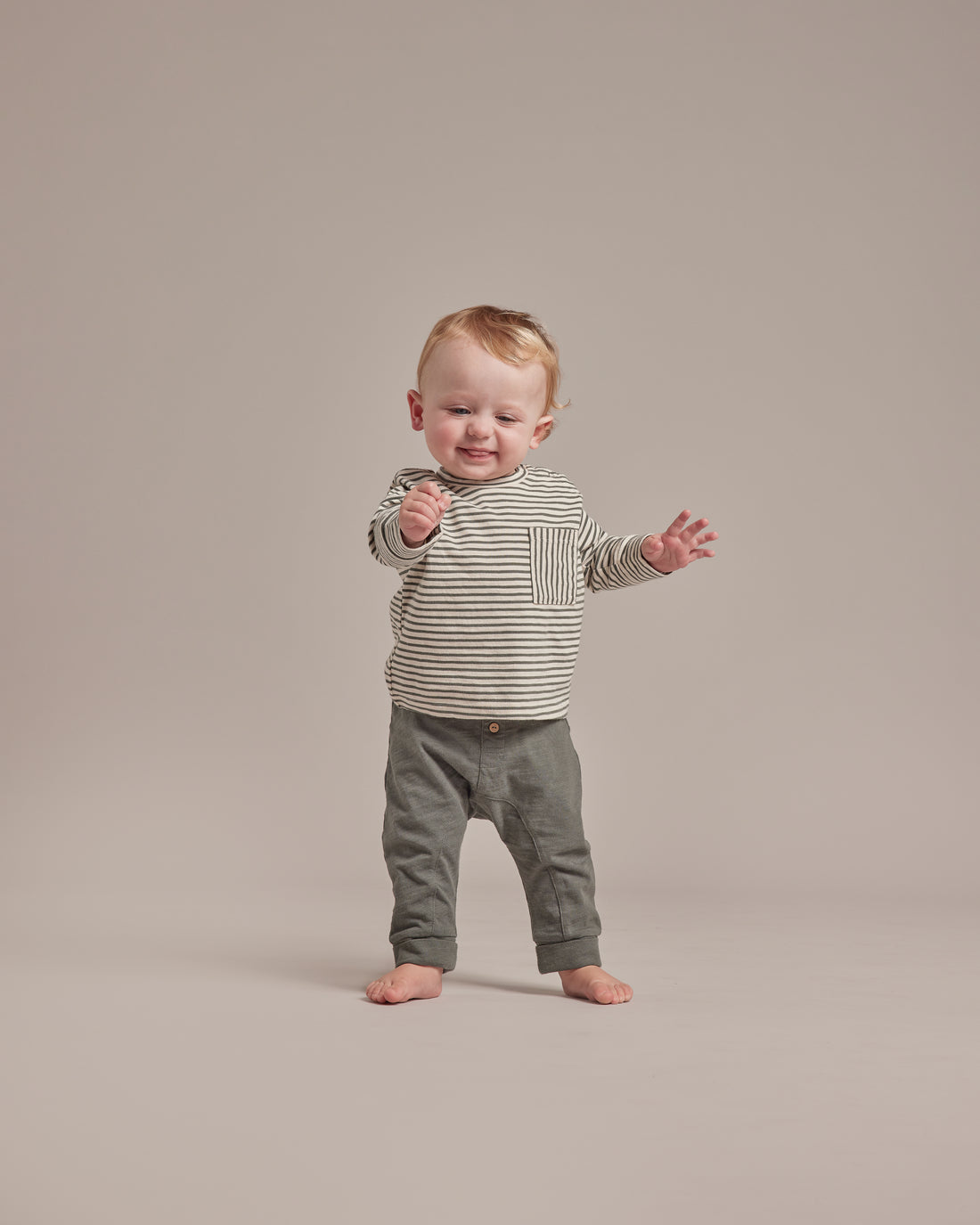 Rylee and Cru Long Sleeve Skater Tee || Marine Stripe