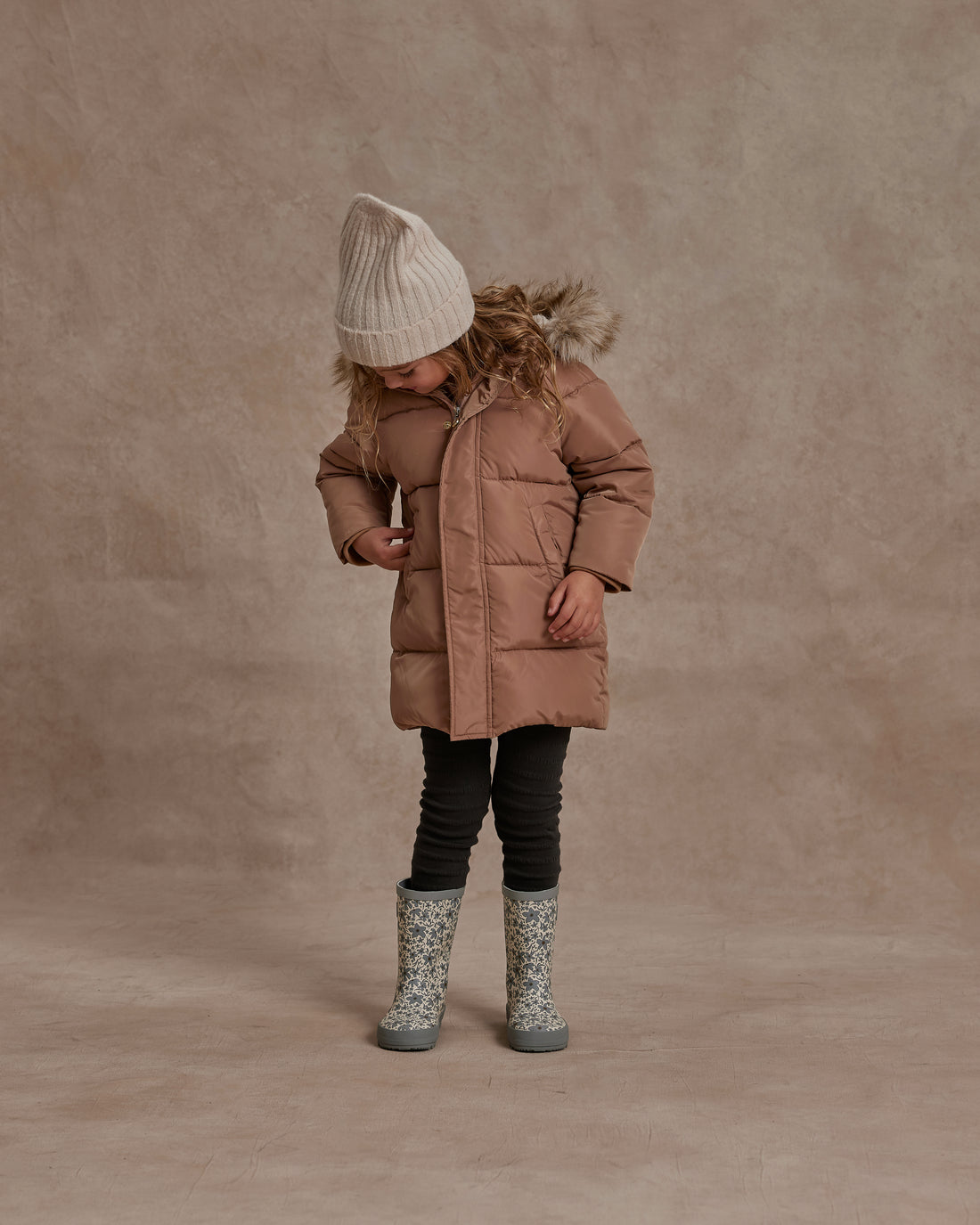 Rylee and Cru Long Puffer Jacket || Mocha