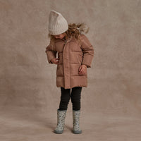 Rylee and Cru Long Puffer Jacket || Mocha