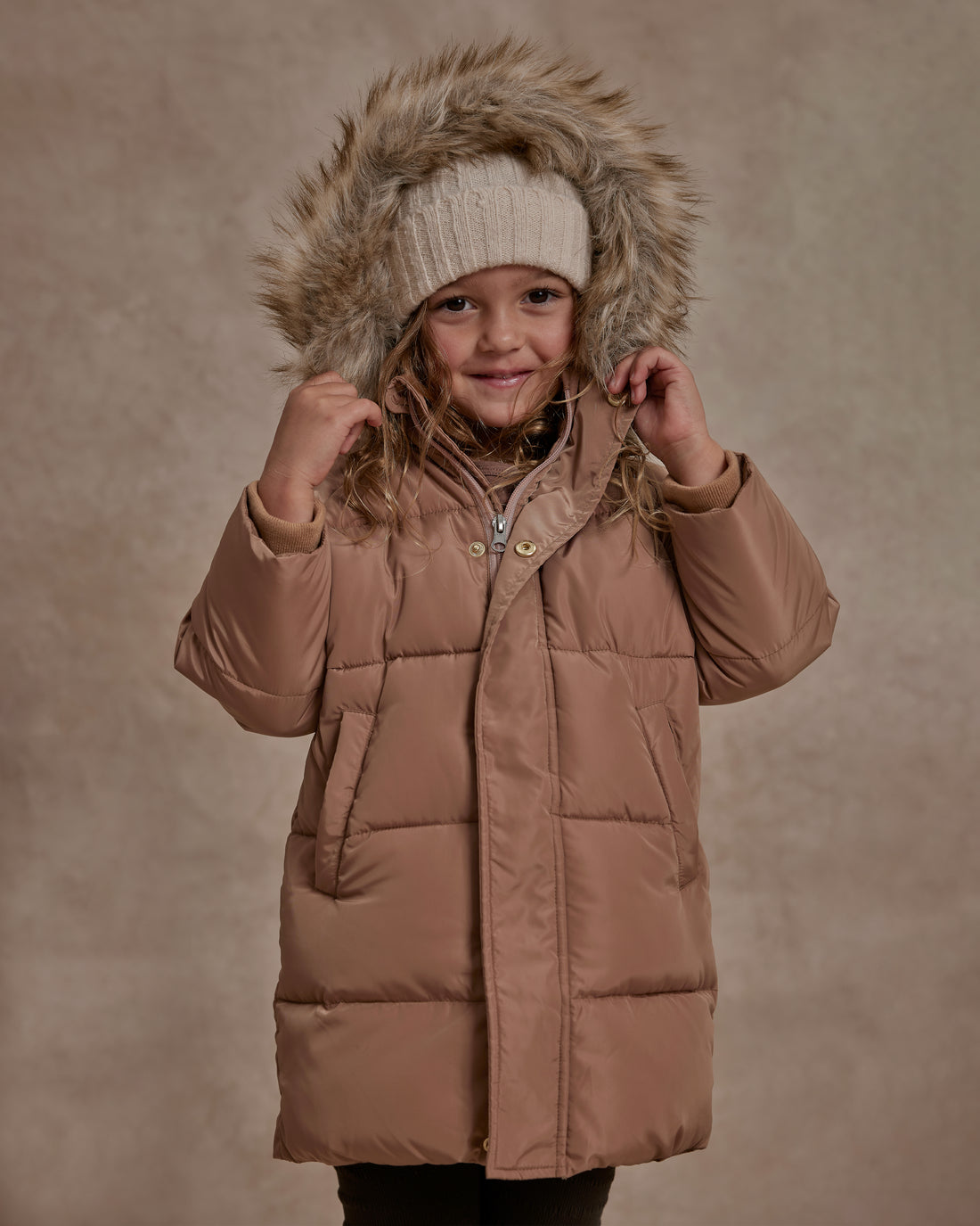 Rylee and Cru Long Puffer Jacket || Mocha