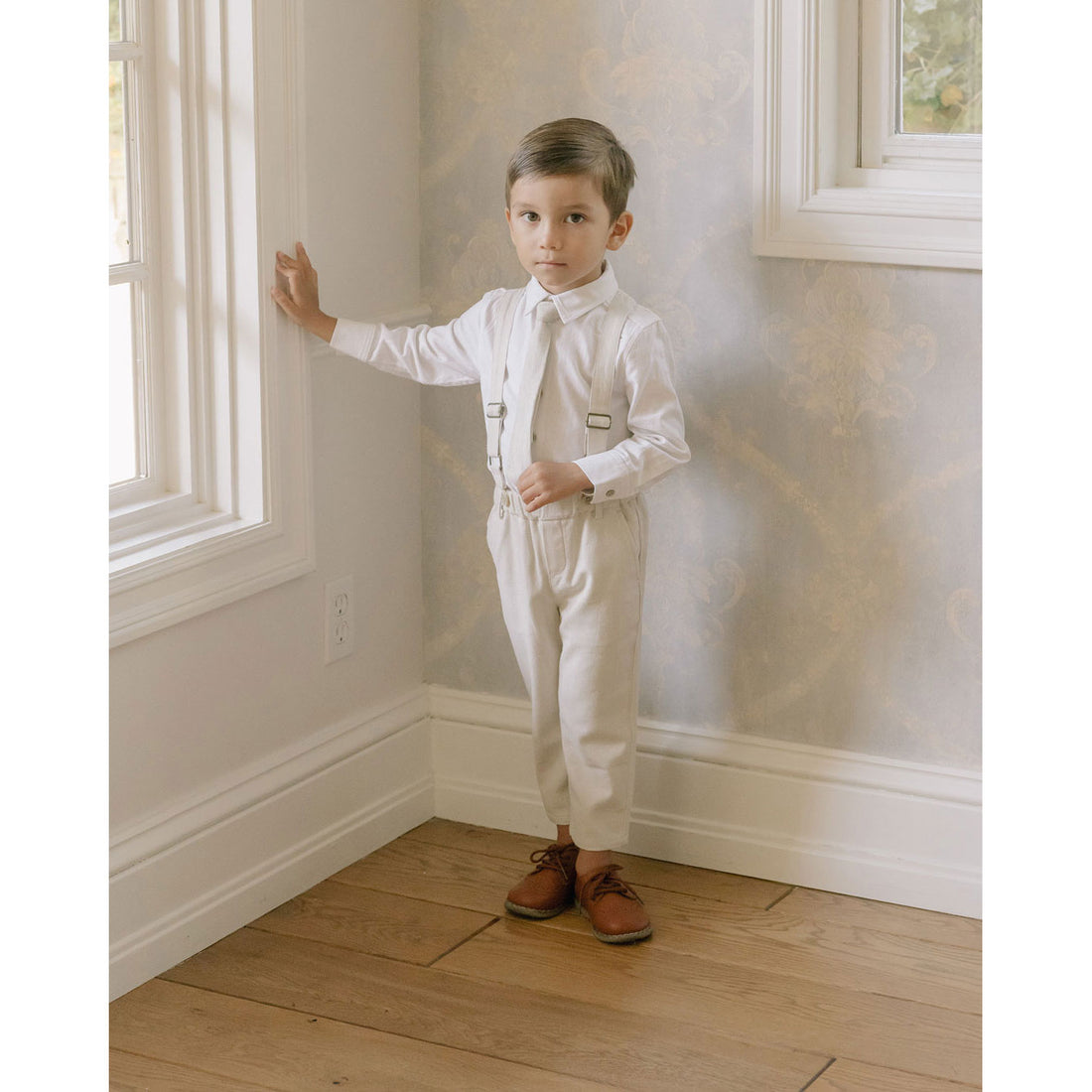 Noralee Suspender Pant | Dove Grey
