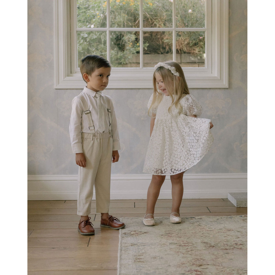 Noralee Suspender Pant | Dove Grey