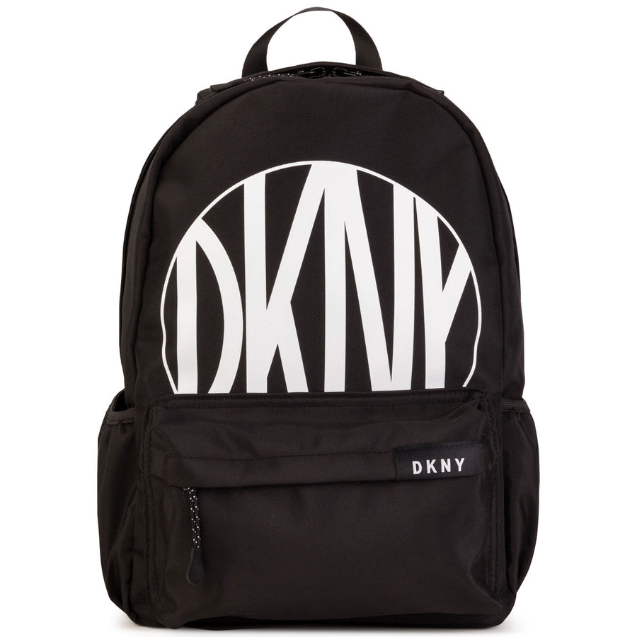 DKNY Black Logo Front Backpack