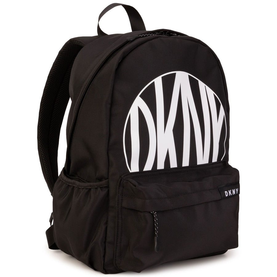 DKNY Black Logo Front Backpack