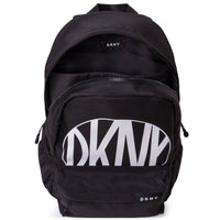 DKNY Black Logo Front Backpack