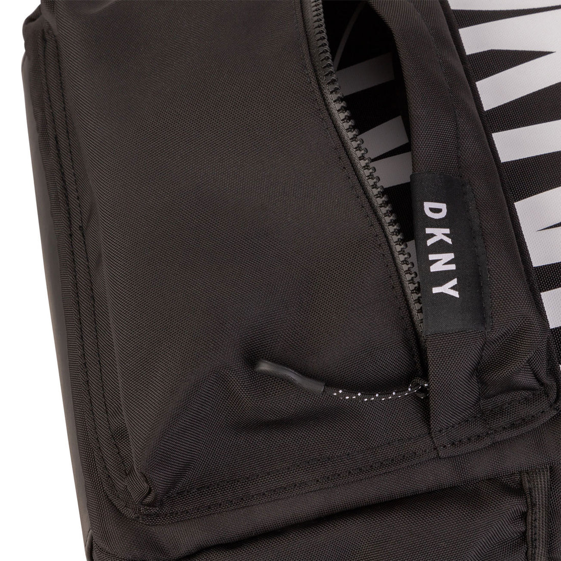 DKNY Black Logo Front Backpack