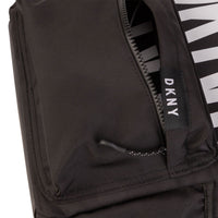 DKNY Black Logo Front Backpack