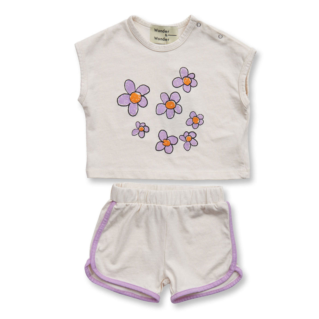 Wander and Wonder Ecru Baby Tank Set