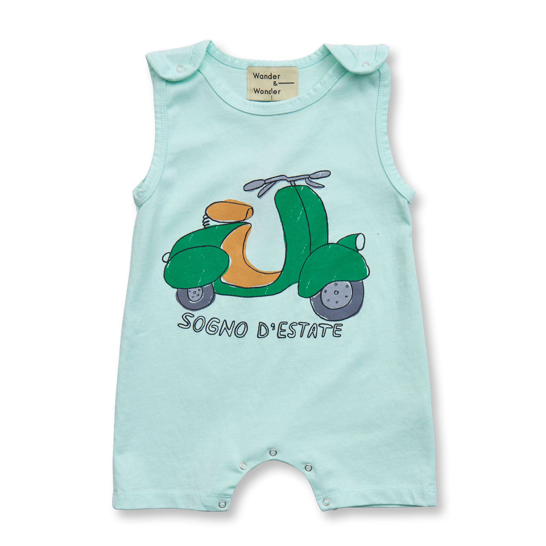 Wander and Wonder Pistachio Baby Romper