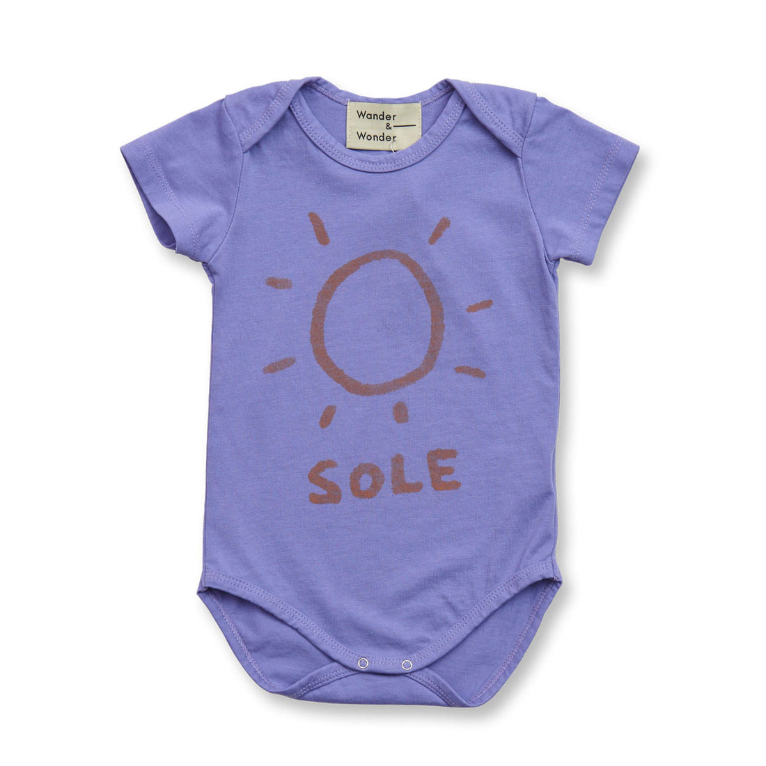 Wander and Wonder Periwinkle Baby Onesie