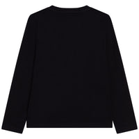 DKNY Black Long Sleeve Multi Colored Logo T-Shirt