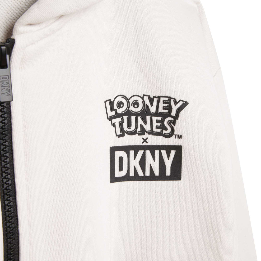 DKNY X Looney Tunes White Zip Up Hoodie