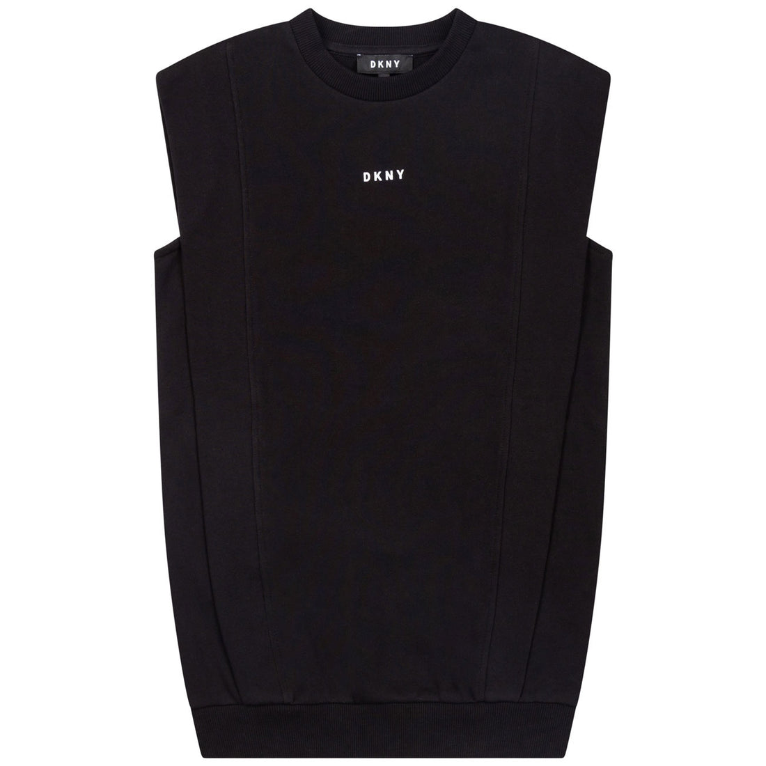 DKNY Black Sleeveless Sweatshirt Dress