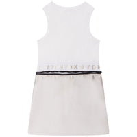 DKNY White Printed Bottom ReversibleTank Dress