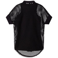 DKNY Black Mesh Shirt Dress