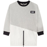 DKNY Chine Beige Sleeve Sweatshirt Dress