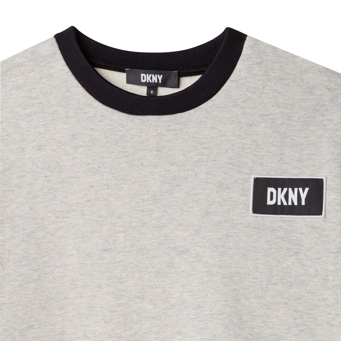 DKNY Chine Beige Sleeve Sweatshirt Dress