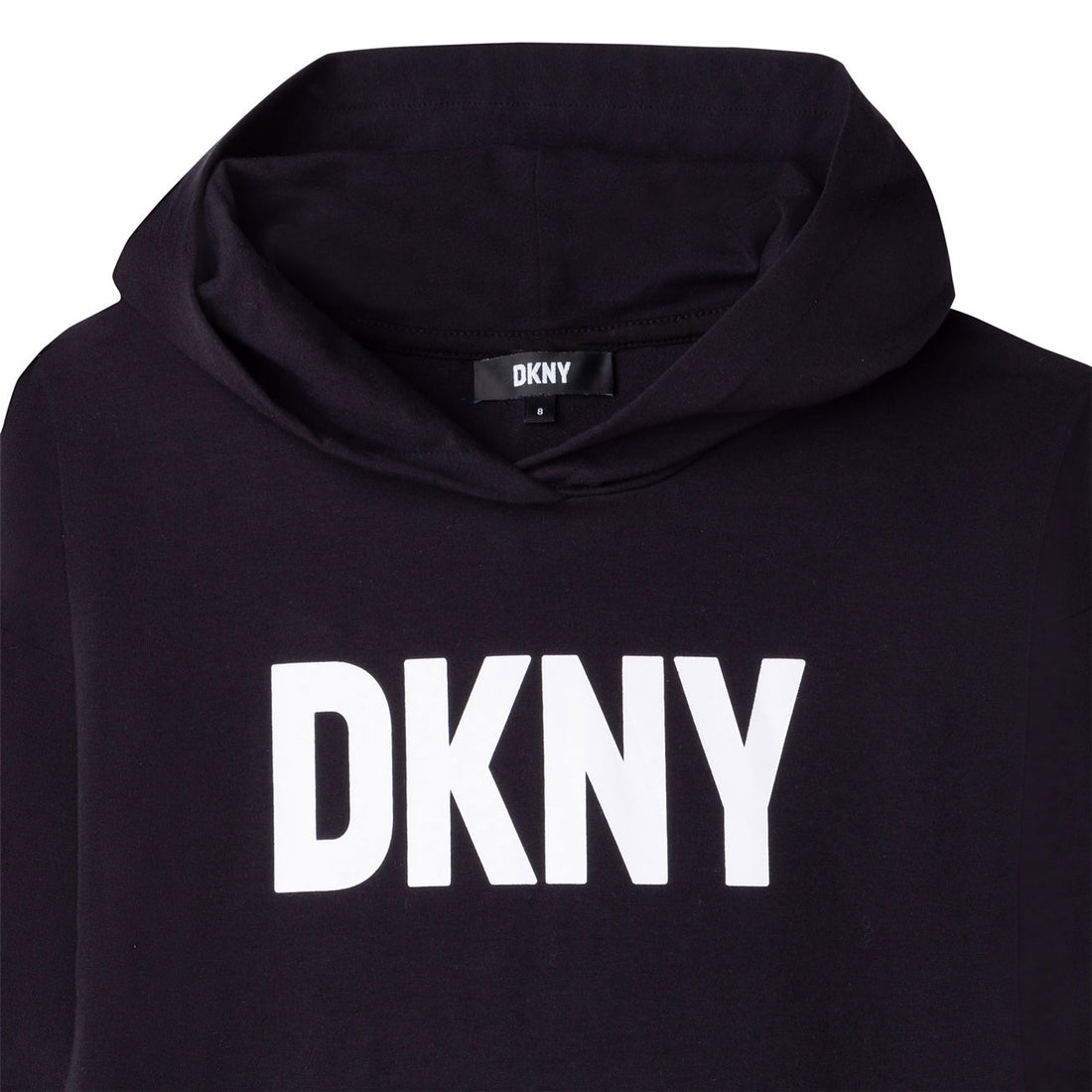 DKNY Black Drop Waiste Hooded Dress