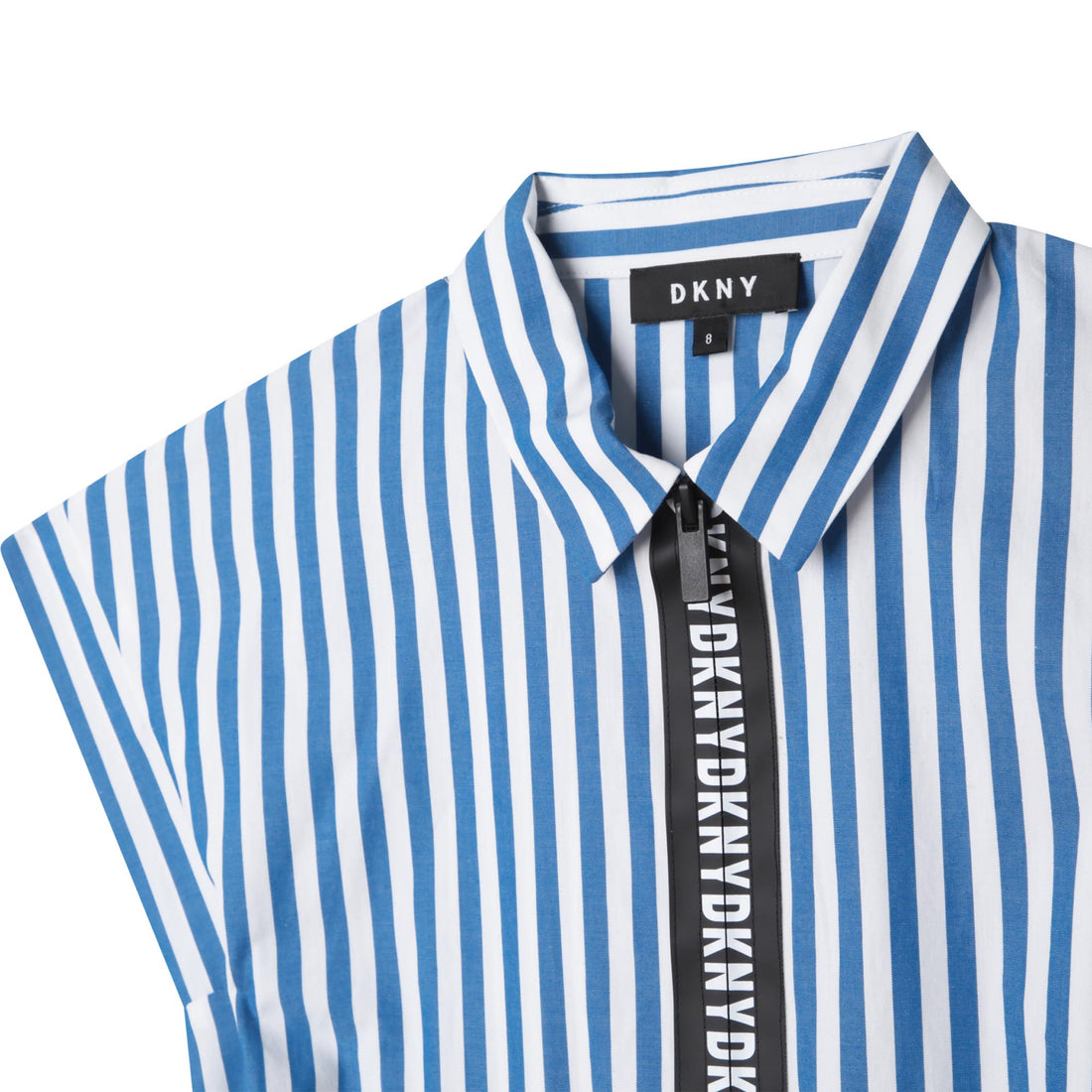DKNY  White  Blue Sleeve Dress