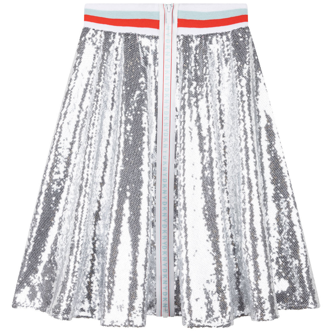 DKNY Light Grey Shiny Fancy Skirt