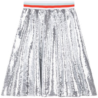 DKNY Light Grey Shiny Fancy Skirt