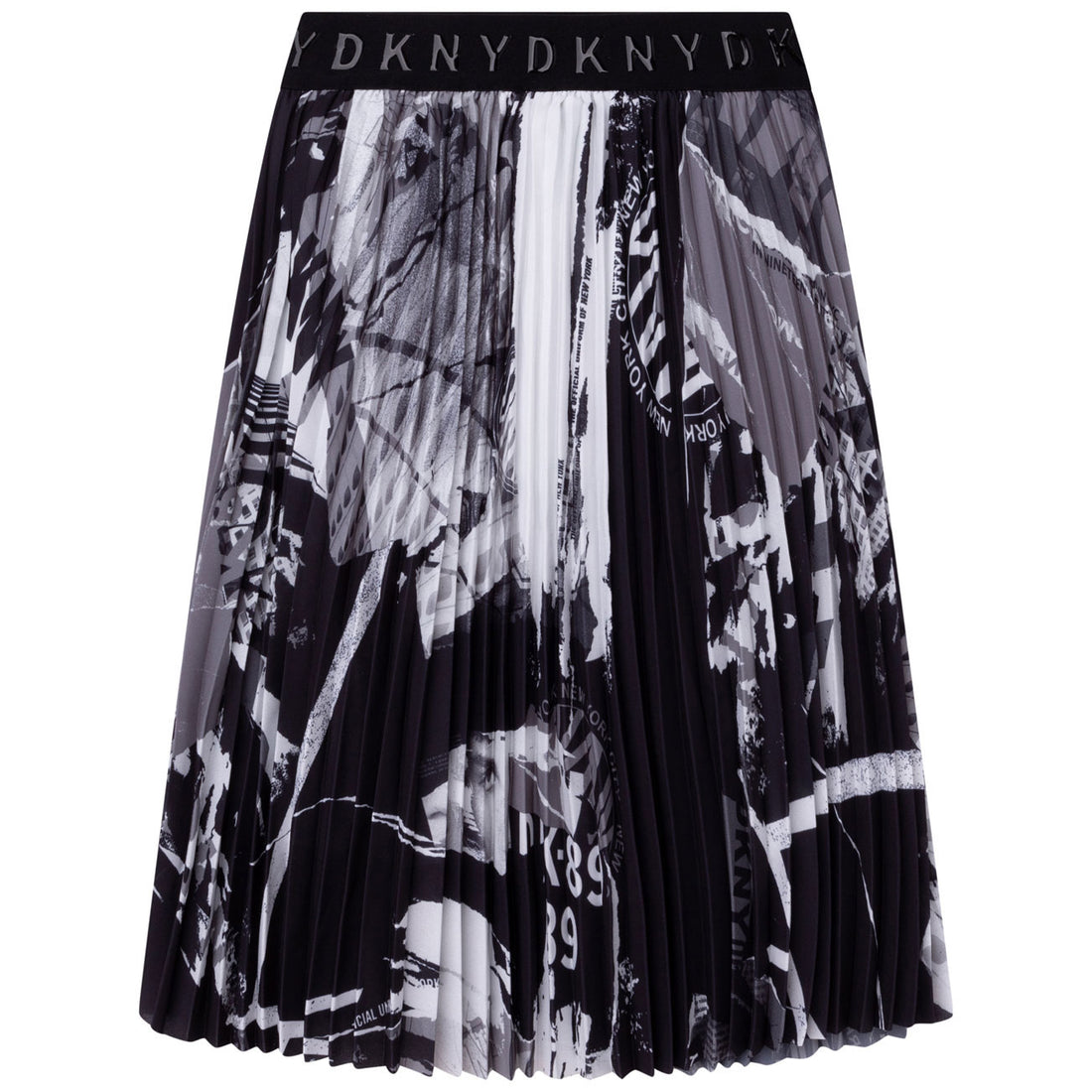 DKNY Black/White Printed Skirt