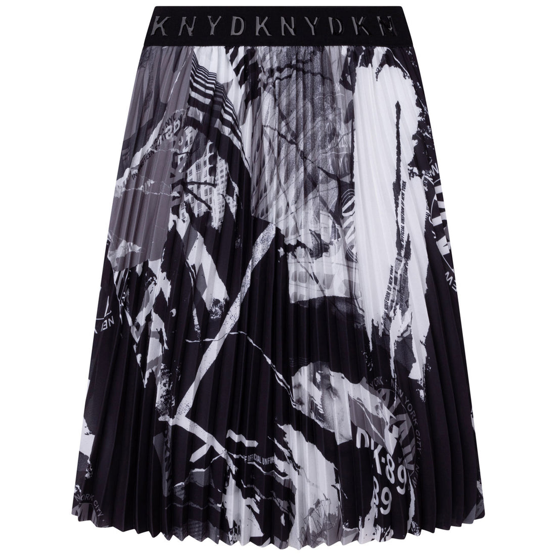 DKNY Black/White Printed Skirt