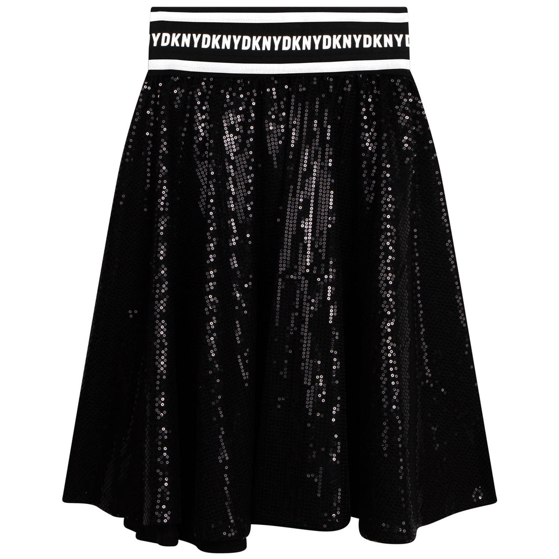 DKNY Black Printed Skirt