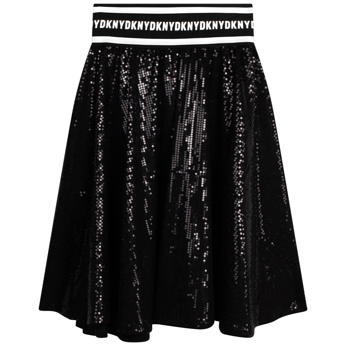 DKNY Black Printed Skirt