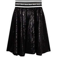 DKNY Black Printed Skirt