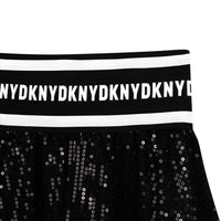 DKNY Black Printed Skirt