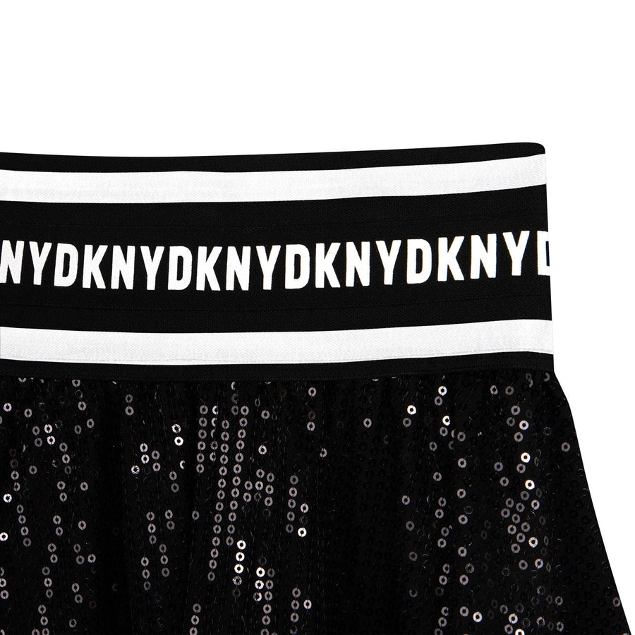 DKNY Black Printed Skirt