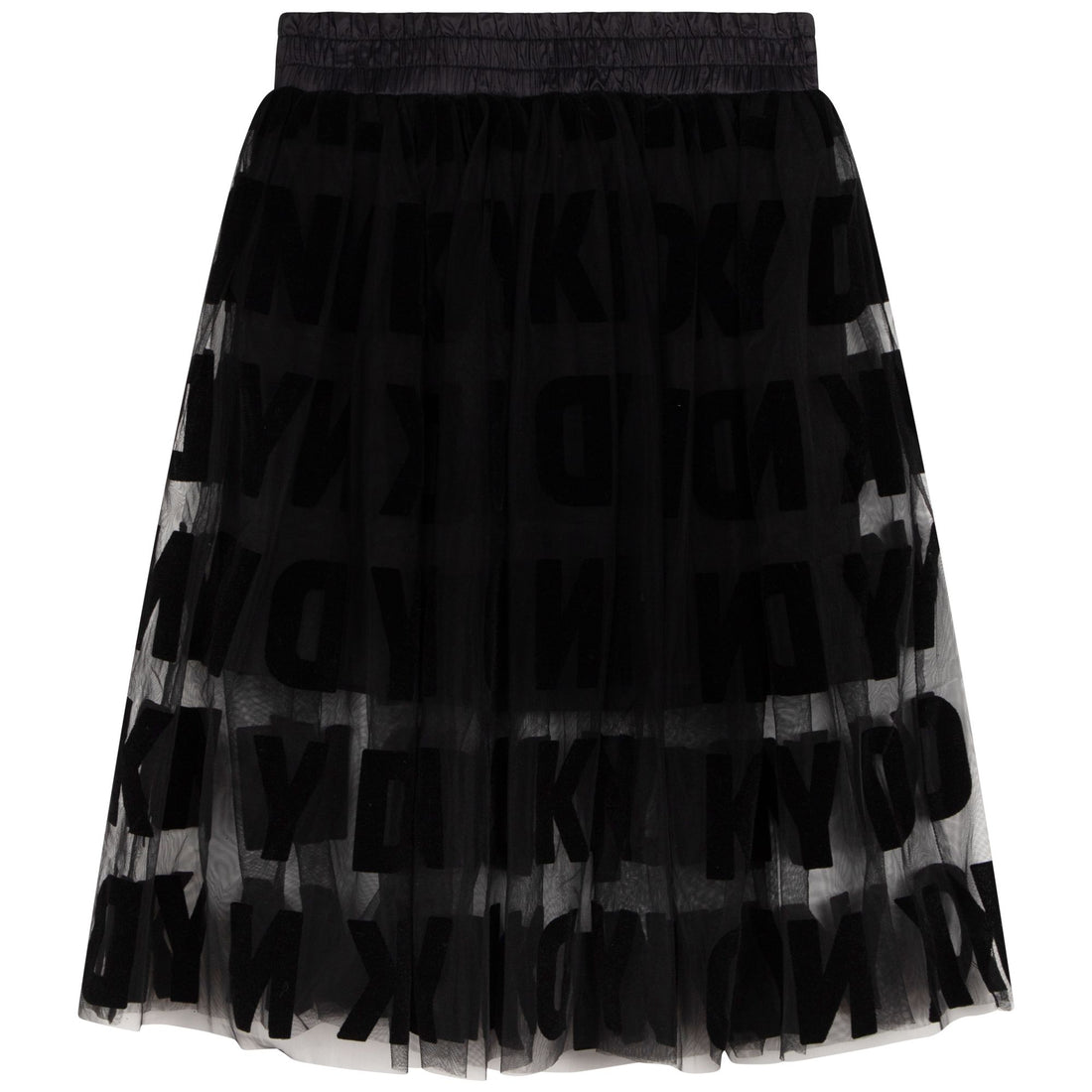 DKNY Black Logo Allover Skirt