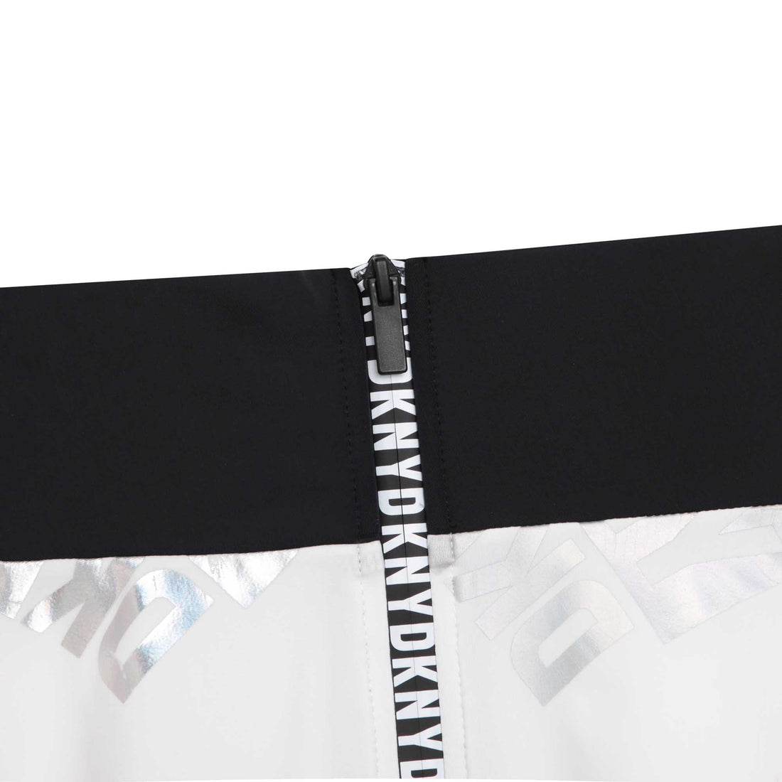 DKNY White Long Logo Skirt