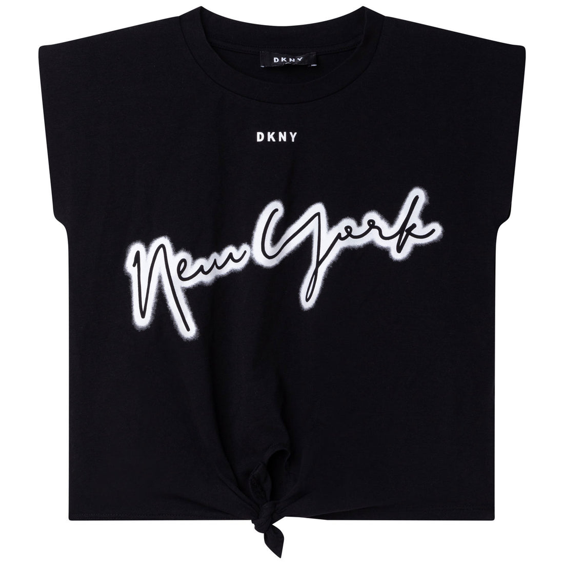 DKNY Black Fancy Tie T-Shirt