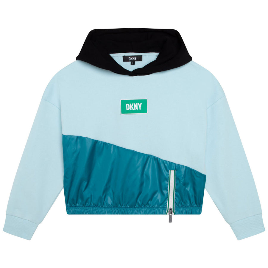 DKNY Sea-Green Hooded Sweatshirt
