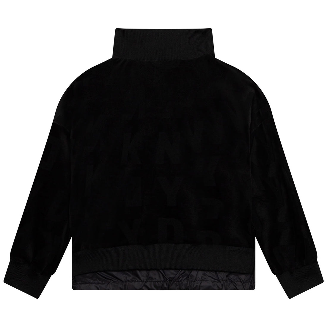 DKNY Black Fancy Grid Zip Up