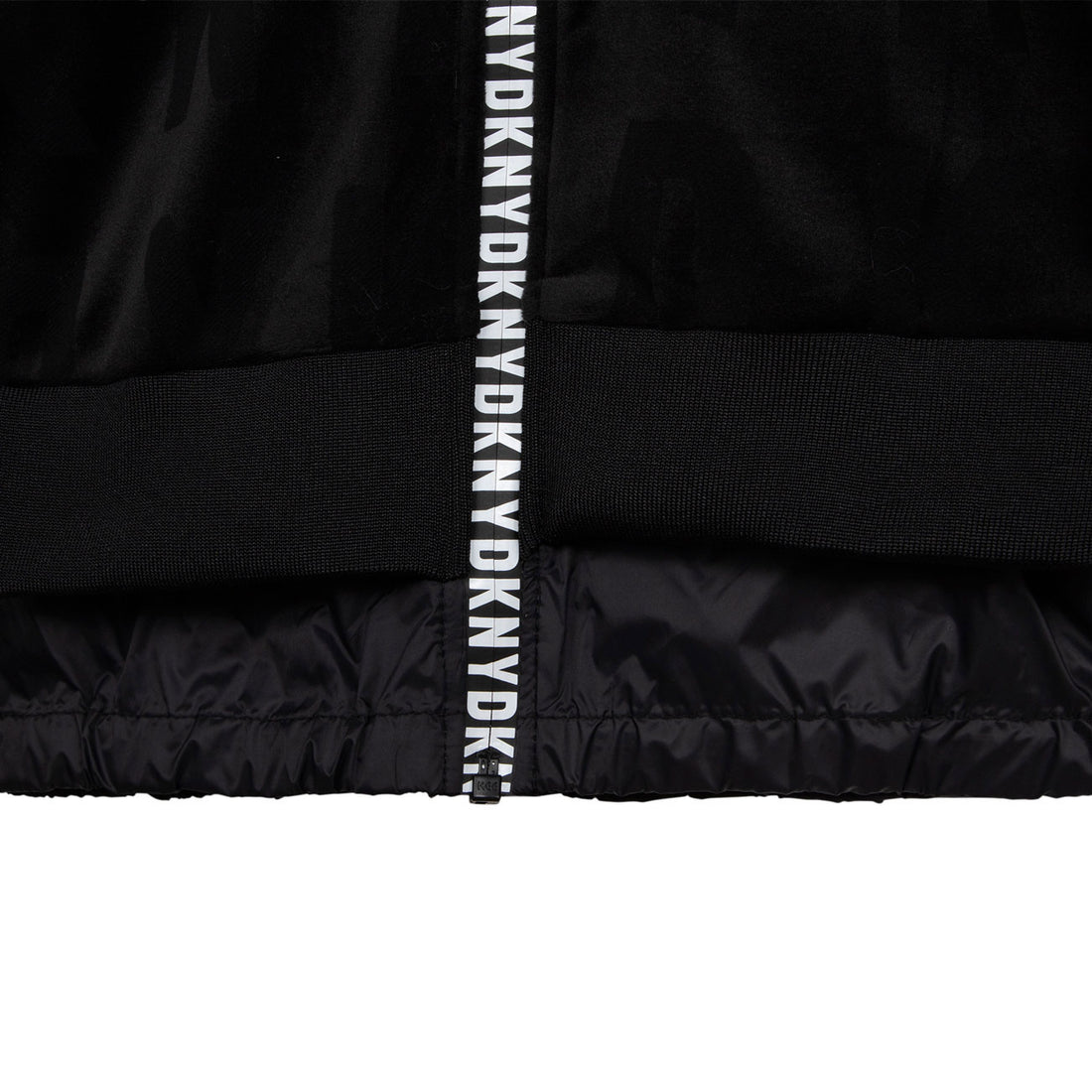 DKNY Black Fancy Grid Zip Up