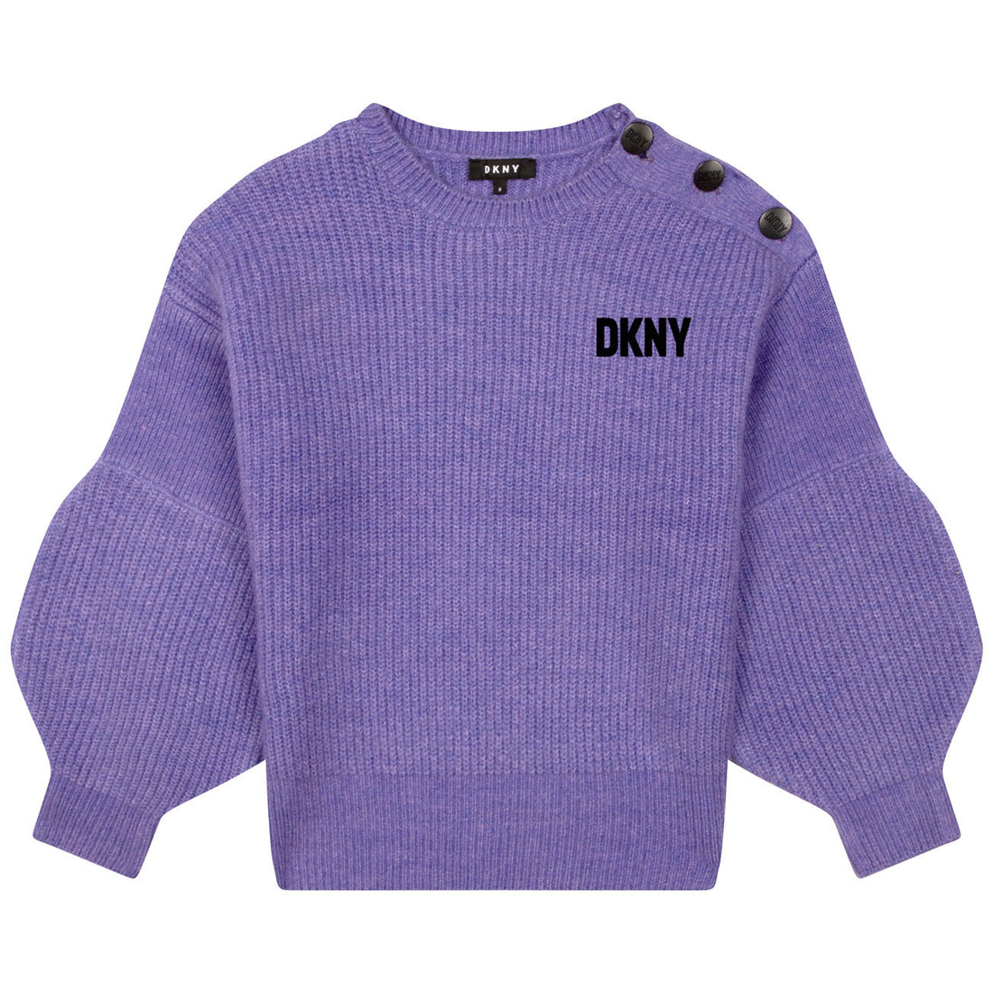 DKNY Lilac Button Neck Pullover