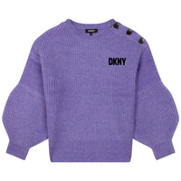 DKNY Lilac Button Neck Pullover