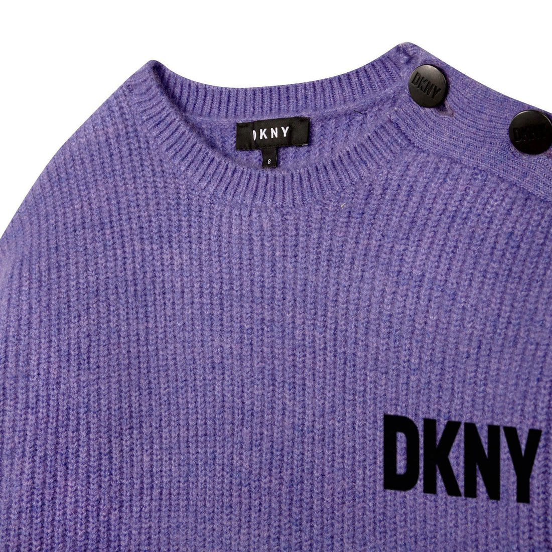 DKNY Lilac Button Neck Pullover