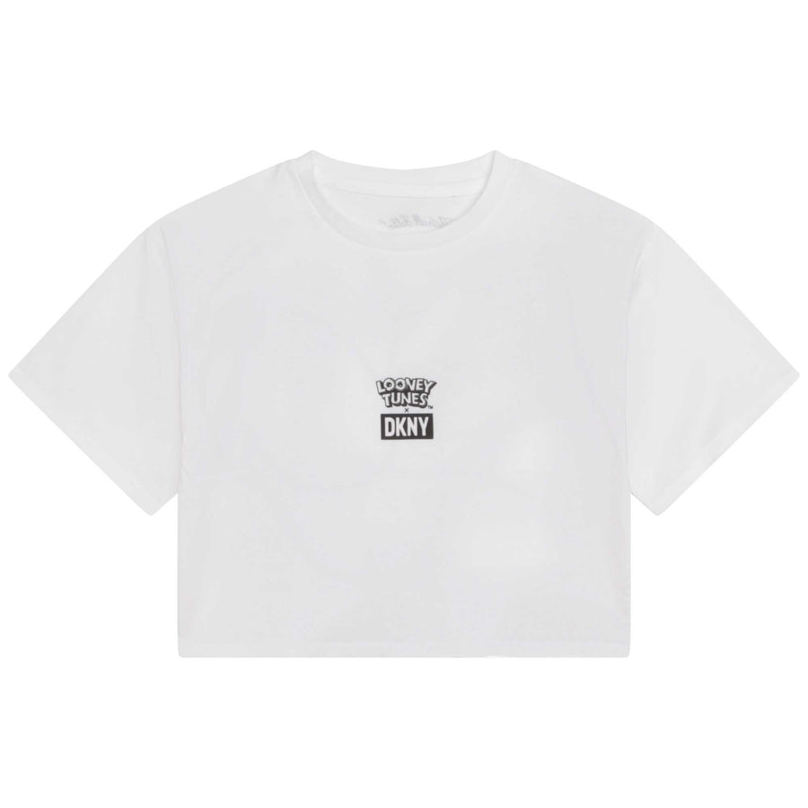 DKNY X Looney Tunes White Cropped Tee