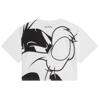 DKNY X Looney Tunes White Cropped Tee