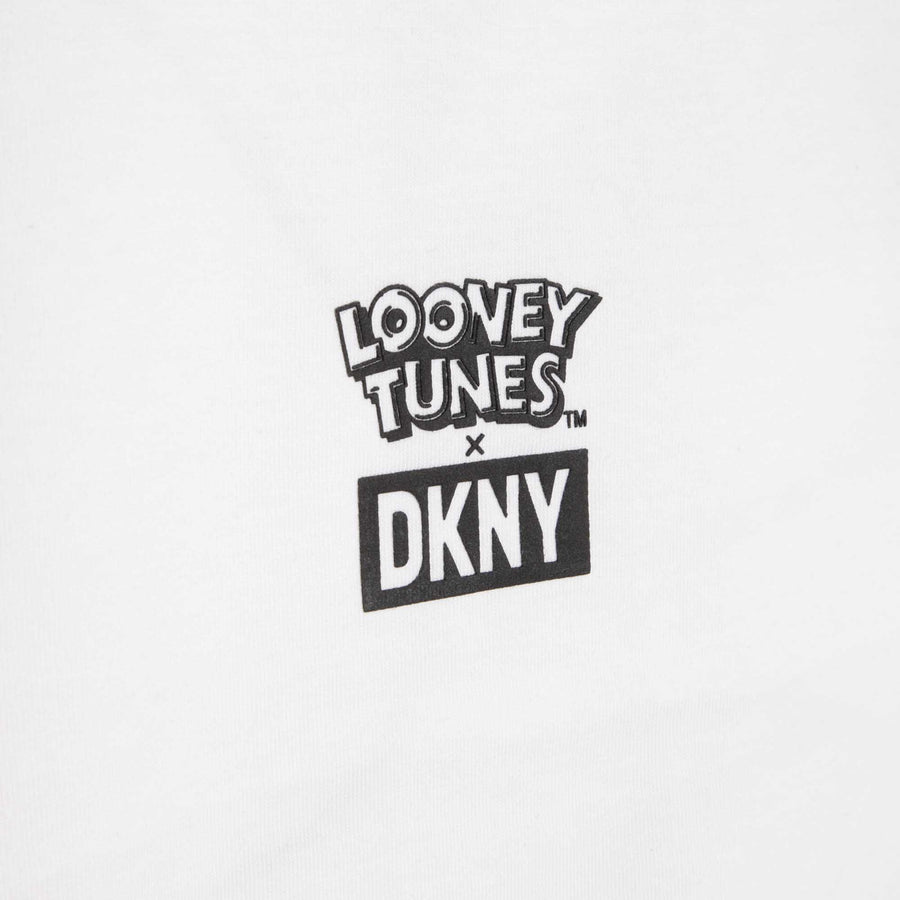 DKNY X Looney Tunes White Cropped Tee