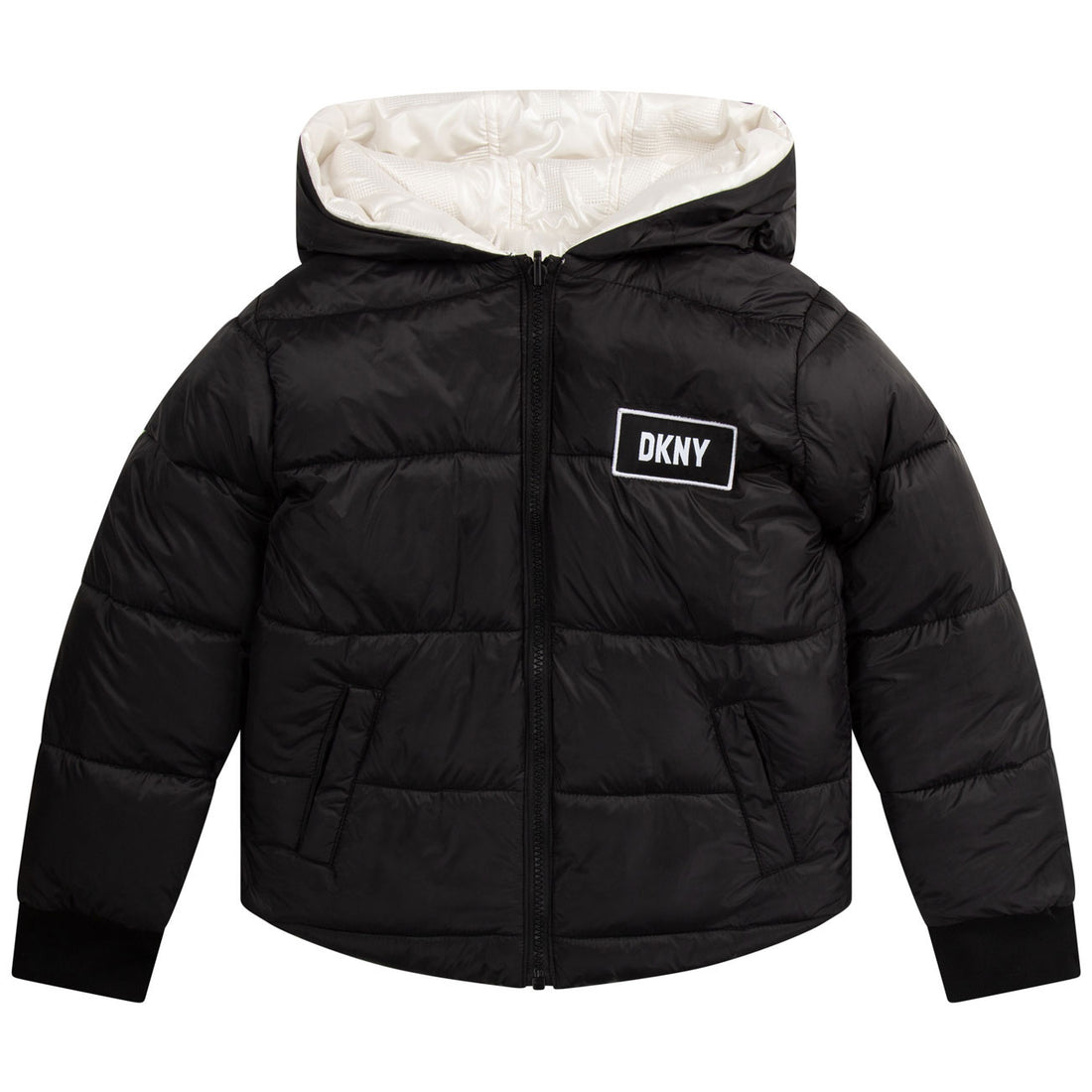 DKNY Off White Reversible Puffer Jacket
