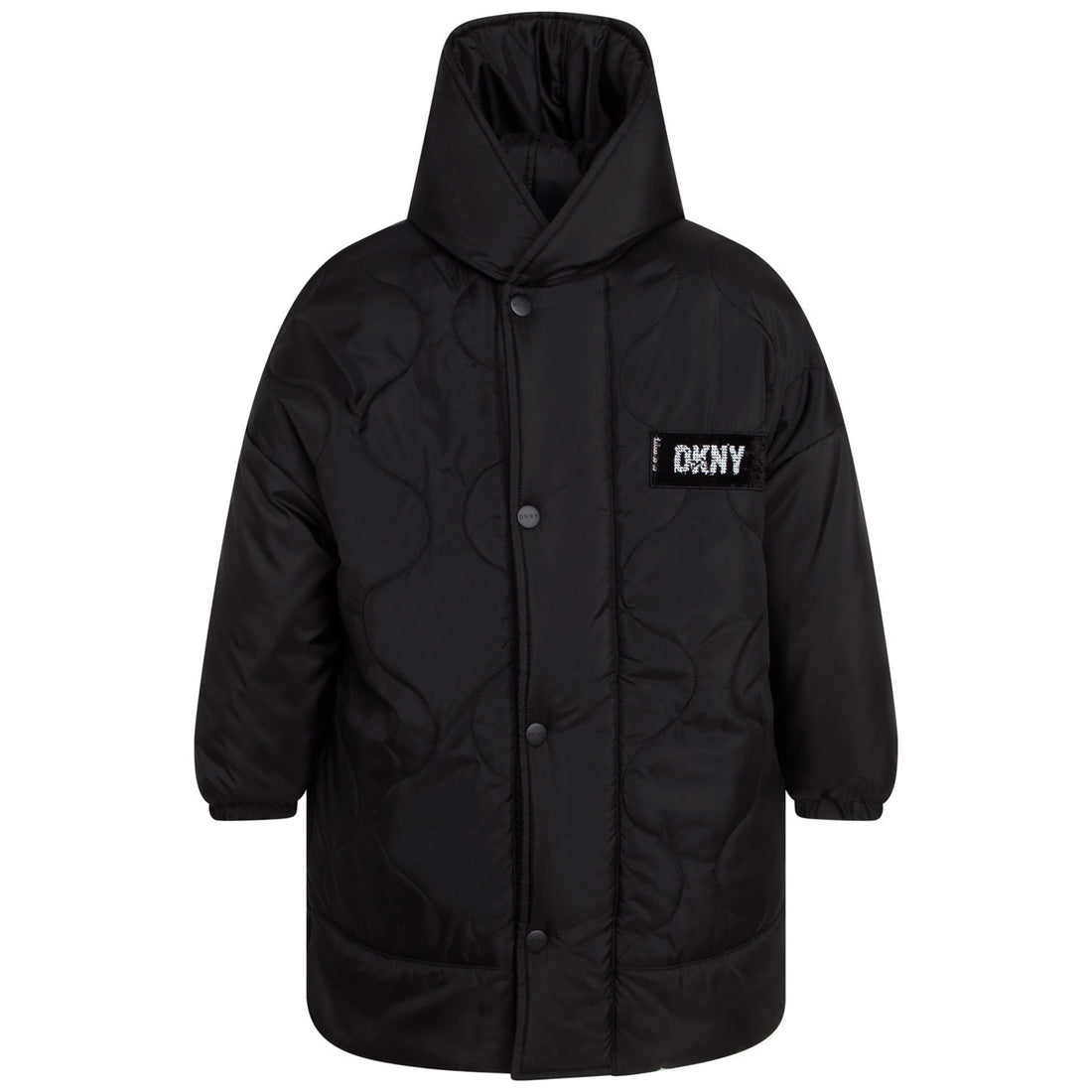 DKNY Black Reversible Parka