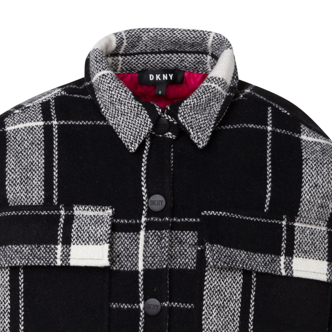 DKNY Black/White Plaid 2 In 1 Dress